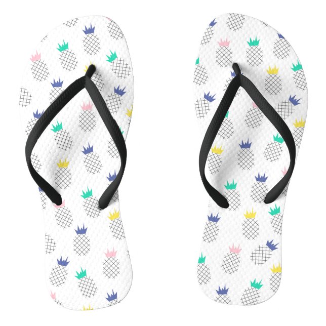 Abstract Pineapples Flip Flops (Footbed)