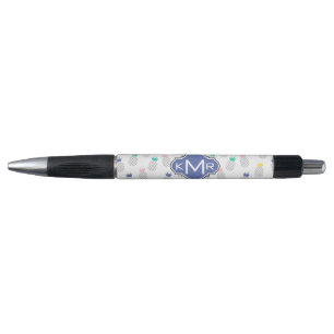Abstract Pineapples Monogram Pen