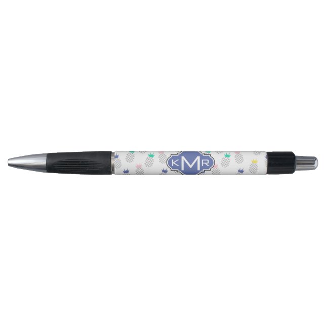 Abstract Pineapples | Monogram Pen (Front)