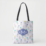 Abstract Pineapples | Monogram Tote Bag
