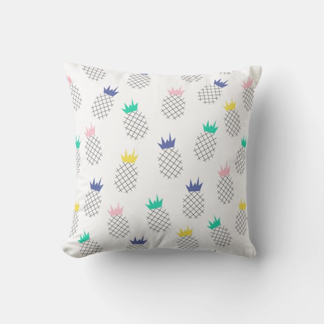 Abstract Pineapples Throw Pillow (Front)