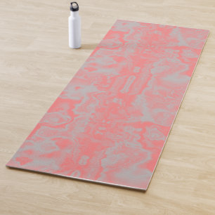 Abstract Pink and gray marble Yoga Mat