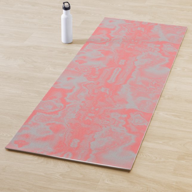 Abstract Pink and gray marble Yoga Mat (In Situ)