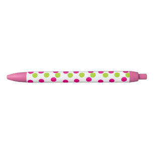 Abstract Pink and Green Dot Design Pen