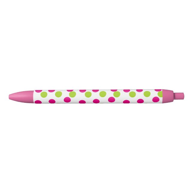 Abstract Pink and Green Dot Design Pen (Front)