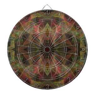 Abstract Pink and Green Fractal Dart Board
