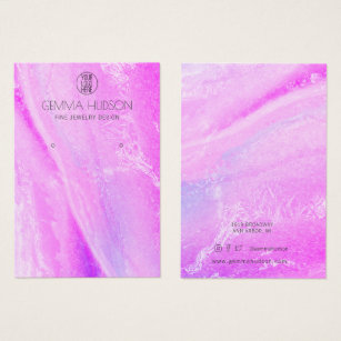 Abstract Pink and Purple Earring Display Card
