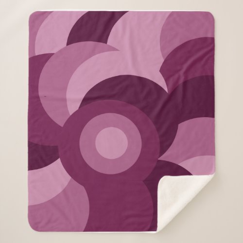 Abstract pink and purple pattern sherpa blanket