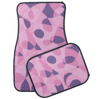 Abstract Pink and Purple Shapes Custom Car Mats