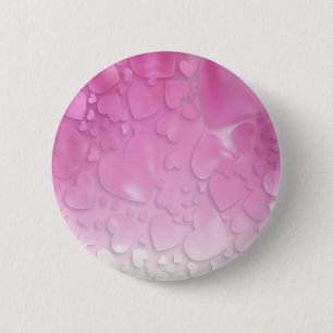 abstract pink and white hearts button