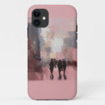 Abstract Pink &amp; Black Art Mobile Case