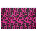 Abstract pink/black pattern forms fabric