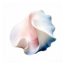 Abstract Pink, Blue and White Shell
