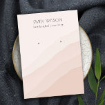 Abstract Pink Blush Waves Stud Earring Display Business Card<br><div class="desc">If you need any further customisation please feel free to message me on yellowfebstudio@gmail.com.</div>