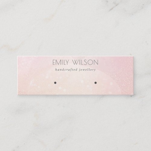 Abstract Pink Bokeh Holographic Earring Display Mini Business Card