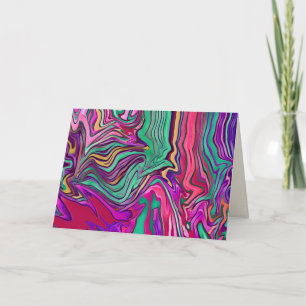 Abstract Pink Colorful Modern Blank Card