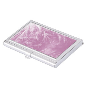 Abstract Pink Dandelions and fireflies  Business Card Case