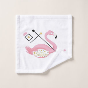 Abstract Pink Flamingo   Funny Flamingo Lovers Wash Cloth