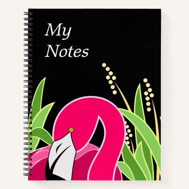 Abstract Pink Flamingo Notebook (Front)