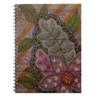 Abstract Pink Flower Notebook