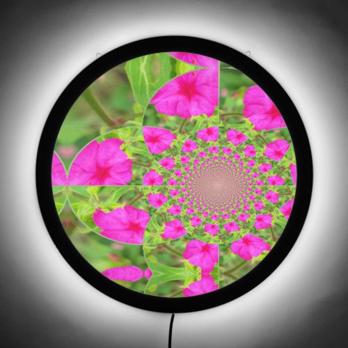 Abstract Pink Four Oclock Floral Wall Decor LED Sign