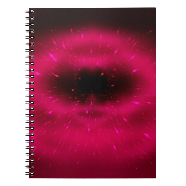 Abstract pink fractal composition. Magic explosion Notebook (Front)