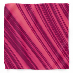 Abstract Pink Fractal Stripes Pattern Bandana