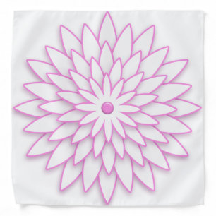Abstract pink geometric flower. bandana