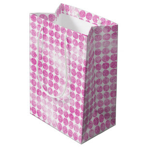 Abstract Pink Glitter Dots Medium Gift Bag