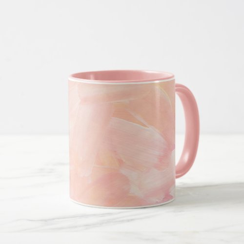 Abstract pink hand painted Blush brush stroke Mug