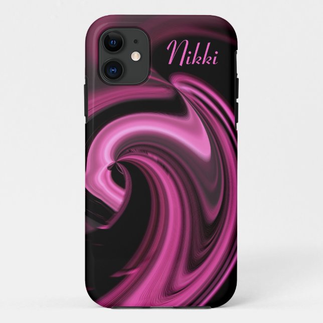Abstract Pink Heart iPhone 5 case *Personalize* (Back)