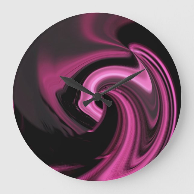 Abstract Pink Heart Wall Clock (Front)