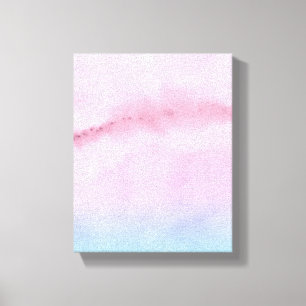 Abstract Pink Horizon Watercolor Landscape Art Canvas Print