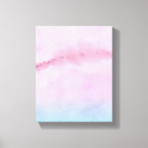 Abstract Pink Horizon Watercolor Landscape Art Canvas Print