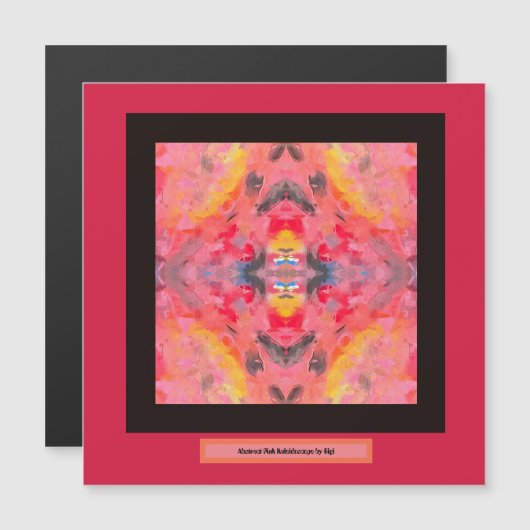 Abstract Pink Kaleidoscope magnet (Front/Back)