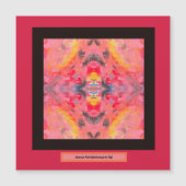 Abstract Pink Kaleidoscope magnet (Front)