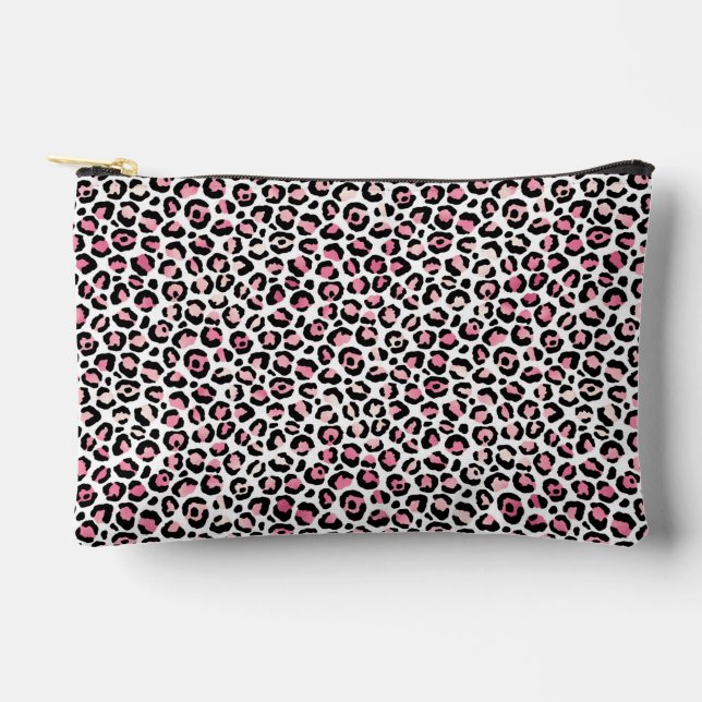 Abstract Pink Leopard Pattern Print Cut Sew Bag (Front)