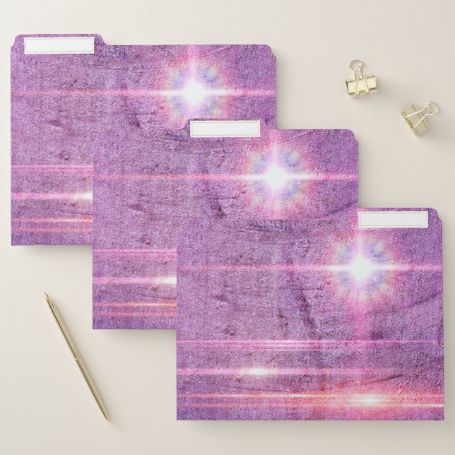 Abstract Pink Light Flares File Folder (Set)