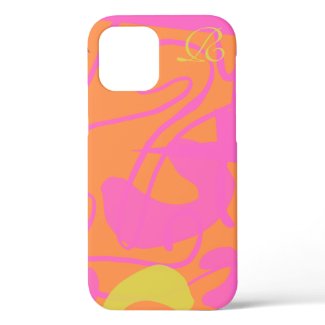 Abstract Pink Monogram Case-Mate iPhone Case