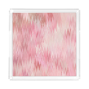 Abstract Pink Mosaic Background Illustration Acrylic Tray