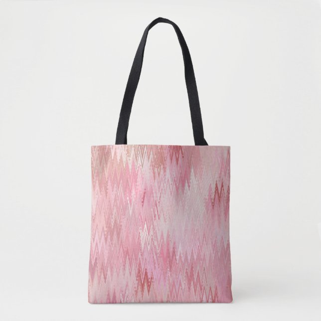 Abstract Pink Mosaic Background Illustration Tote Bag (Front)