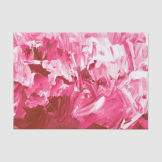Abstract Pink Paint Waves Tissue Paper