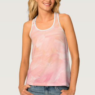 Abstract pink painted. Elegant blush brush stroke Tank Top