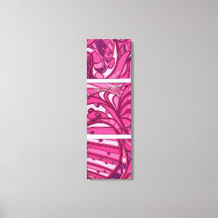 Abstract Pink Panel Painting Canvas Print
