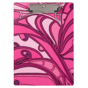 Abstract Pink Panel Painting Clipboard