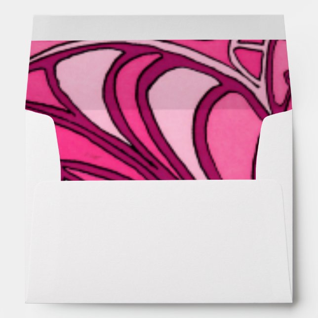 Abstract Pink Panel Painting Envelope (Back (Bottom))
