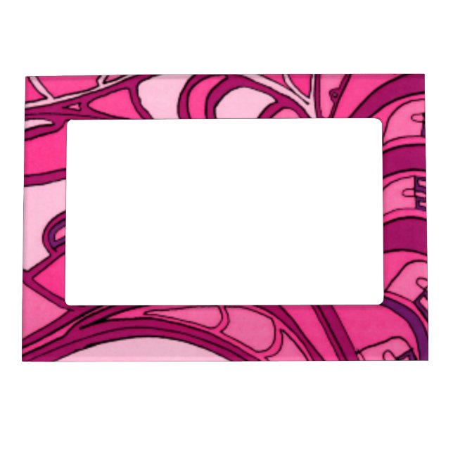 Abstract Pink Panel Painting Magnetic Photo Frame (Front)