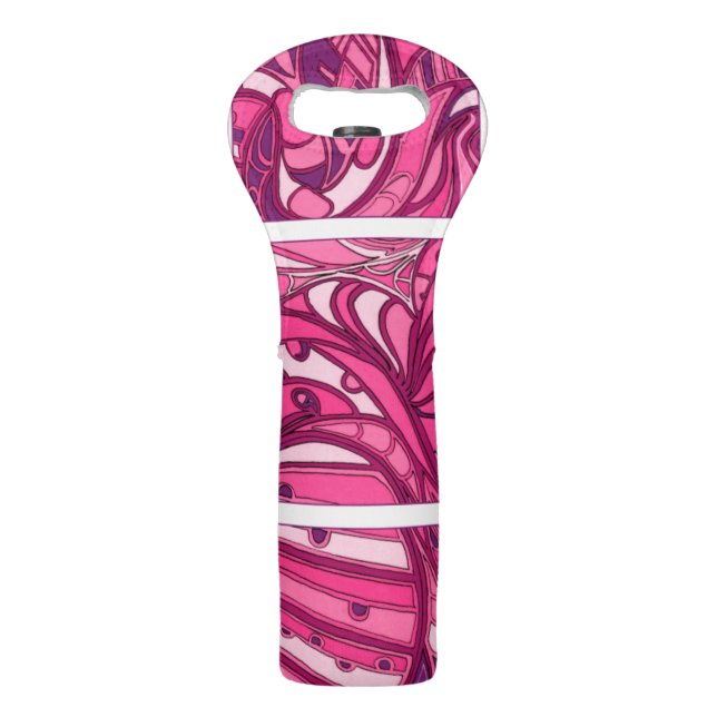 Abstract Pink Panel Painting Wine Bag (Back)