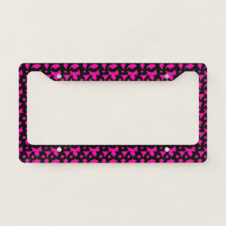 Abstract Pink Pattern License Plate Frame