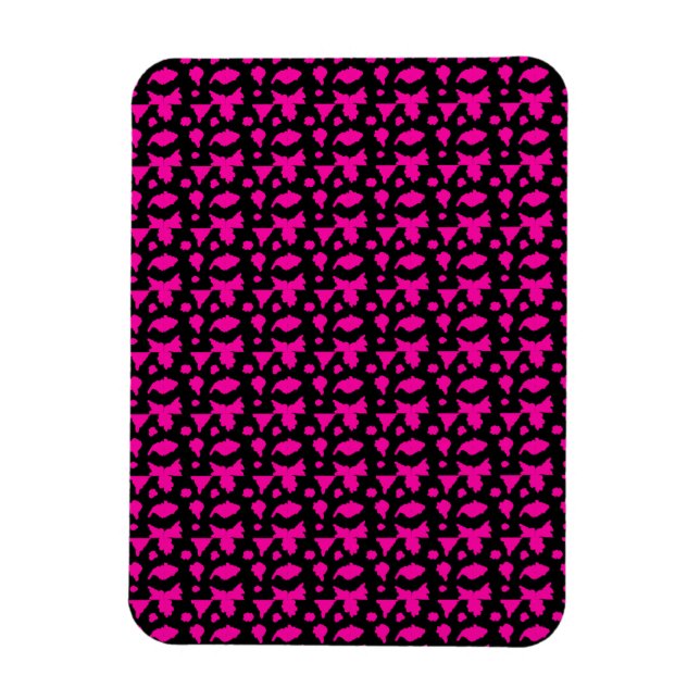 Abstract Pink Pattern Magnet (Vertical)